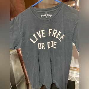 Live Free Or Die tshirt, mens size large